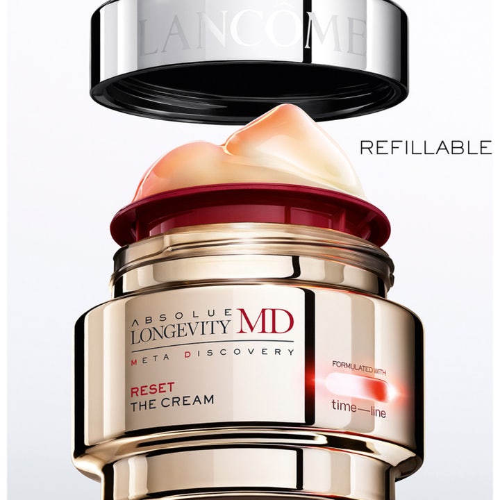 Lancôme Absolue Longevity MD Reset The Cream 50 ml återfuktande dagkräm i guldglänsande refillburk med krämig textur