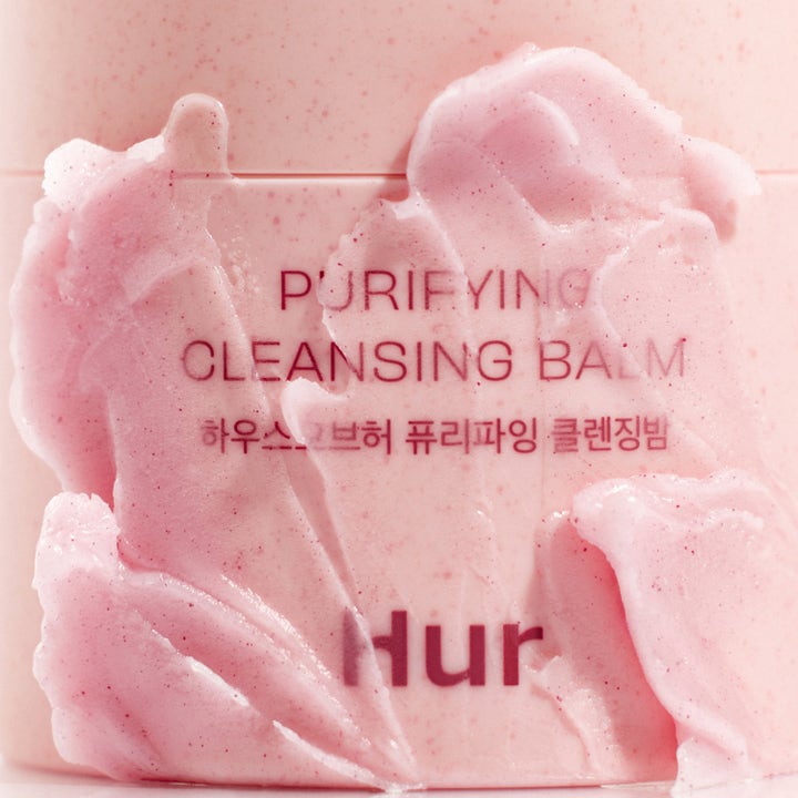 House of Hur Purifying Cleansing Balm 50 ml djuprengörande rengöringsbalsam med krämig rosa textur och små korn