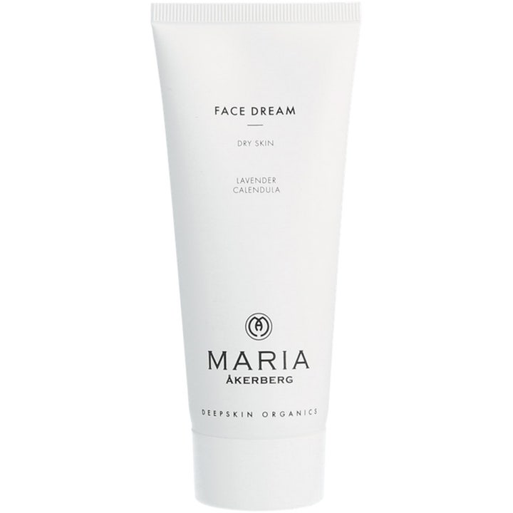 Maria Åkerberg Face Dream organisk återfuktande ansiktskräm med lavendel för torr hud i en vit tub