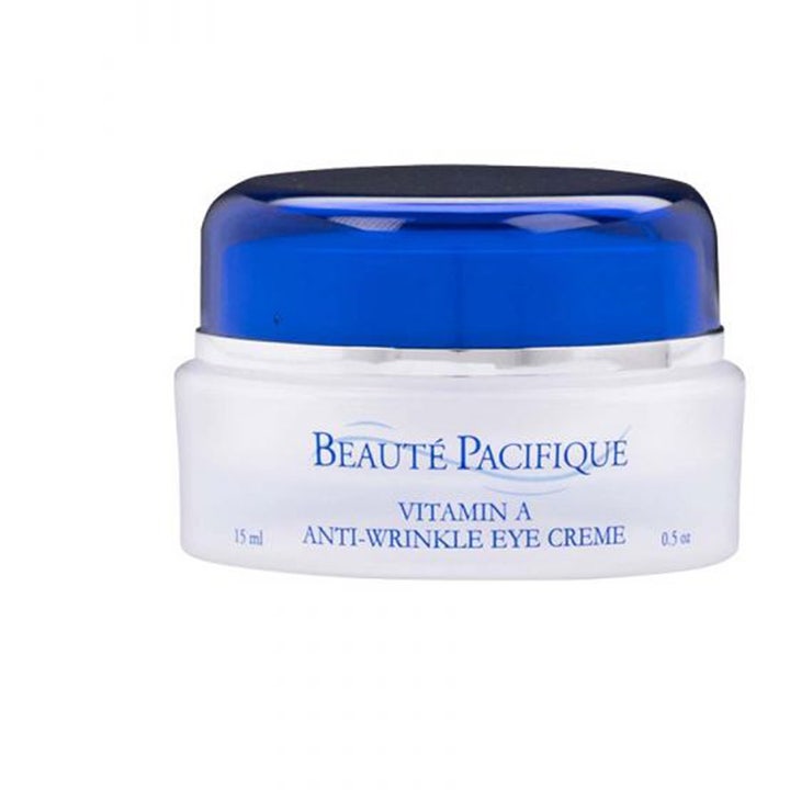 Beauté Pacifique Vitamin A Anti-Wrinkle Eye Creme 15 ml anti-age ögonkräm med vitamin a i vit burk med blått lock.