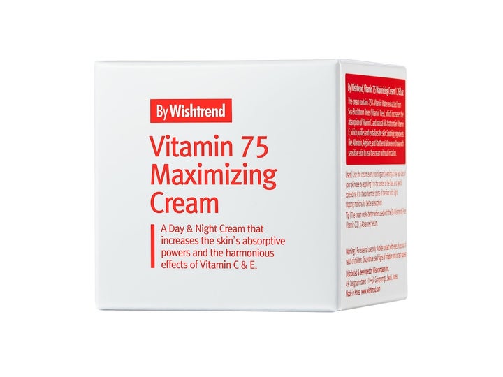 By Wishtrend Vitamin 75 Maximizing Cream 50 ml återfuktande ansiktskräm med antioxidanter i vit ytterförpackning