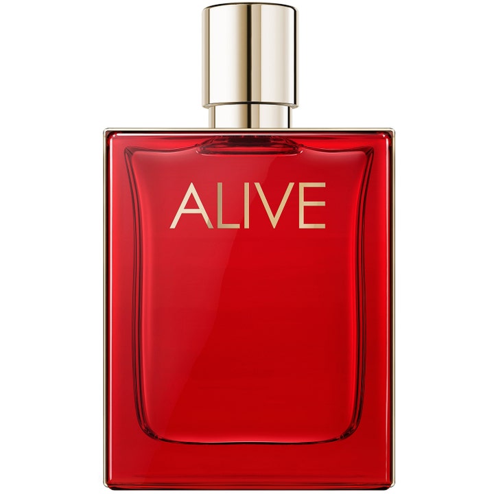 Hugo Boss Alive Eau de Parfum 80 ml elegant blommig parfym i röd glasflaska med guldkork
