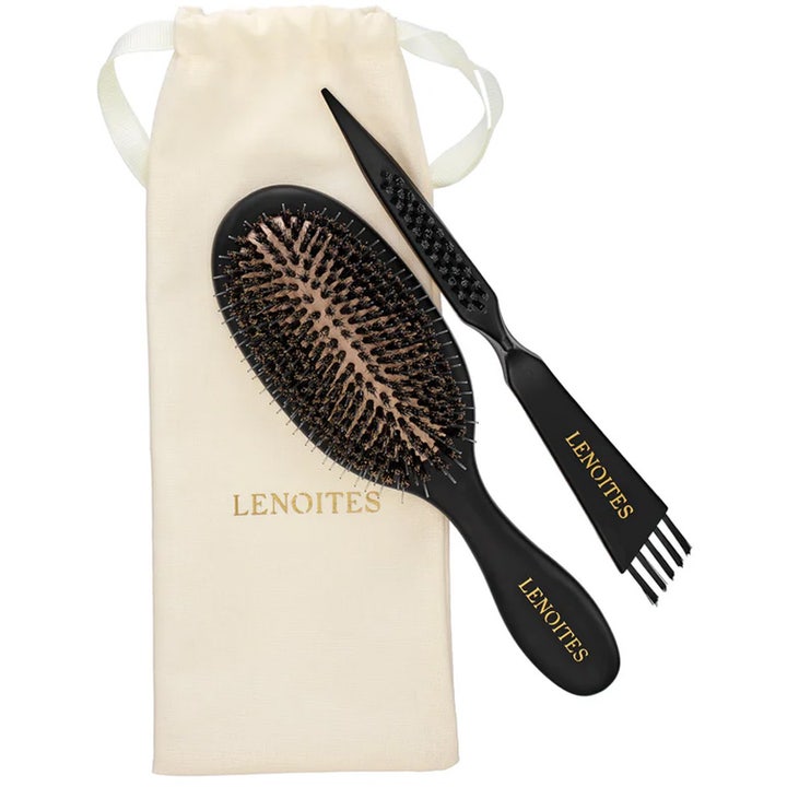 Wild Boar Hair Brush with Cleaning Tool