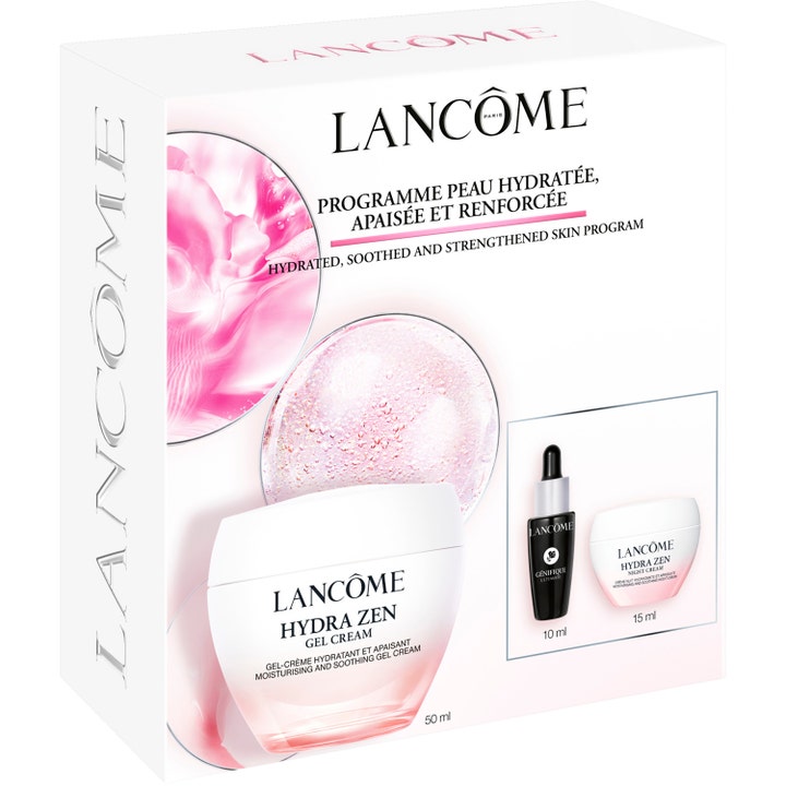 Lancôme Hydra Zen Routine Set 1 st med lugnande ansiktskräm anti-stress i vit box med rosa blommotiv