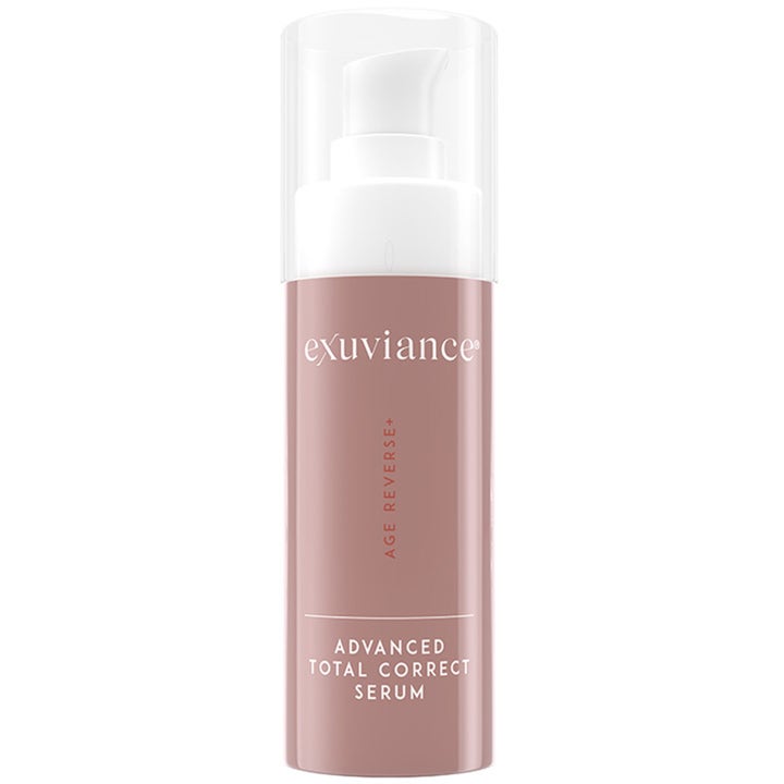 Exuviance Age Reverse Advanced Total Correct Serum 30ml uppstramande serum i en mauvefärgad pumpflaska med klart lock