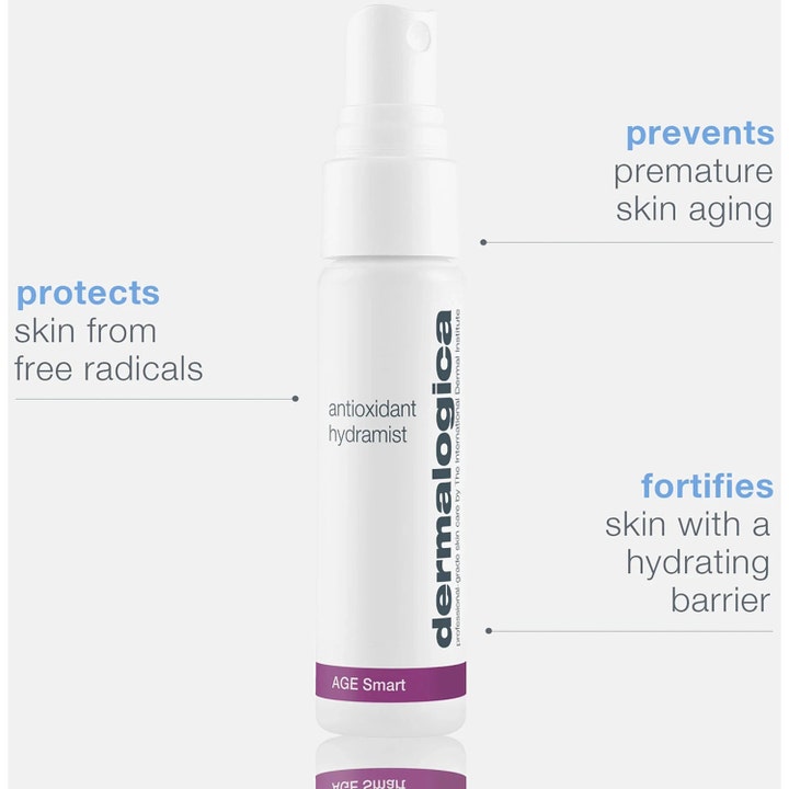 Dermalogica AGE smart Antioxidant Hydramist 30 ml anti age ansiktsmist i vit flaska som skyddar mot fria radikaler