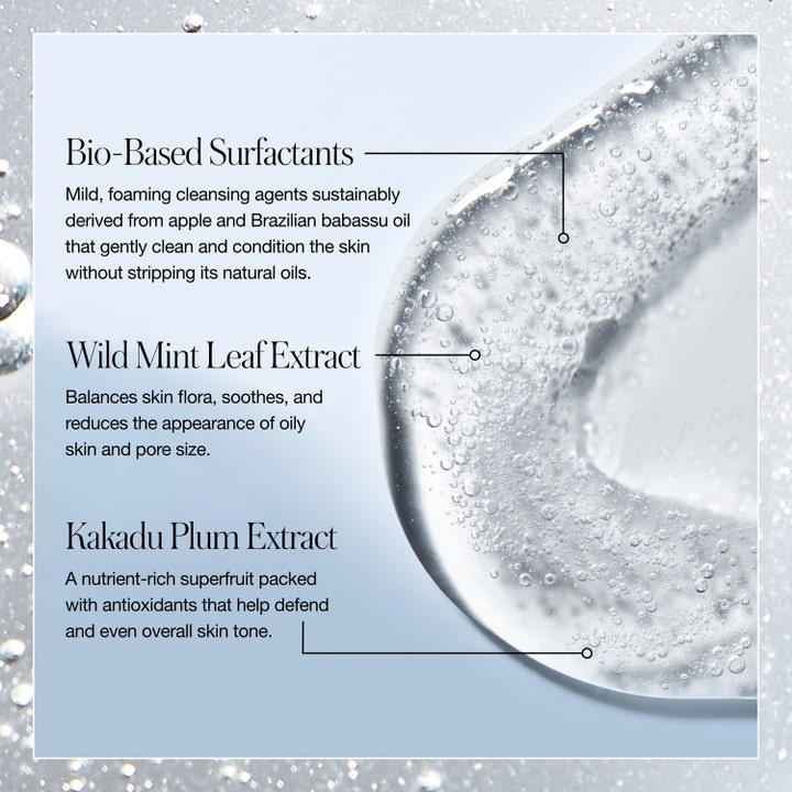 RMS Beauty Kakadu Clean Cleansing Gel 100 ml rengöringsgel visar en bubblig gel med lystergivande Kakadu Plum Extract