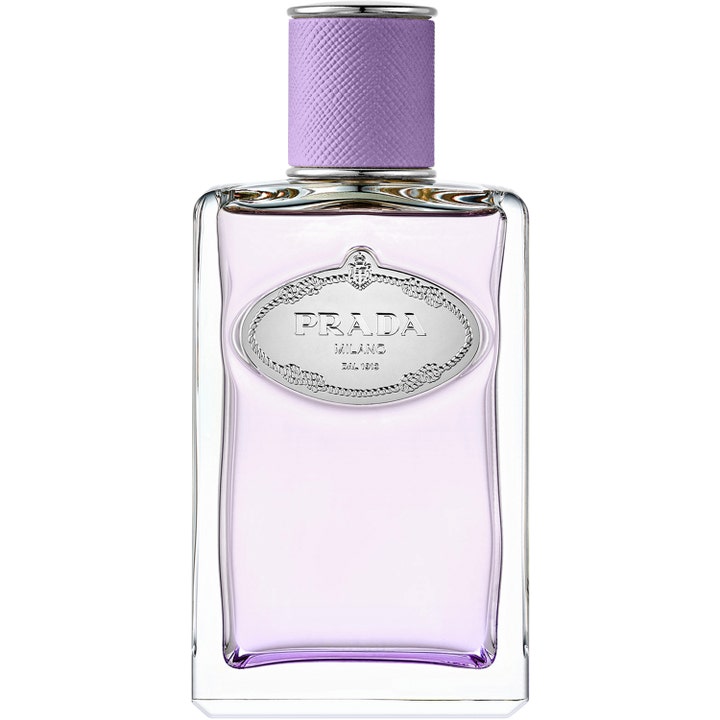 Prada Infusion De Figue 100 ml edp parfym i stilren glasflaska med lila vätska och matchande texturerad kork