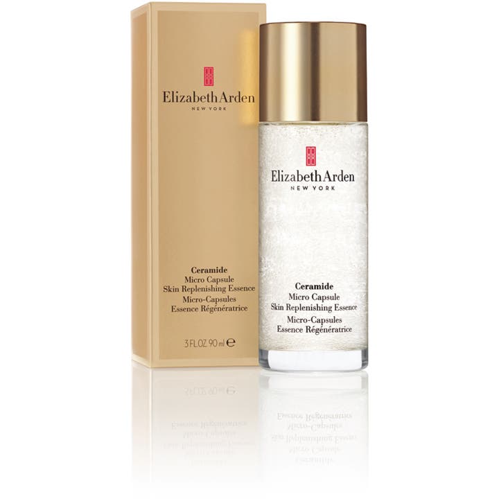 Elizabeth Arden Ceramide Micro Capsule Skin Replenishing Essence 90 ml återfuktande essence med ceramider i flaska med guldlock