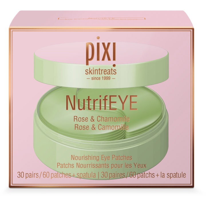 Pixi NutrifEYE 30 par närande ögonmask i ljusgrön burk med Rose och Chamomile som lugnar huden.