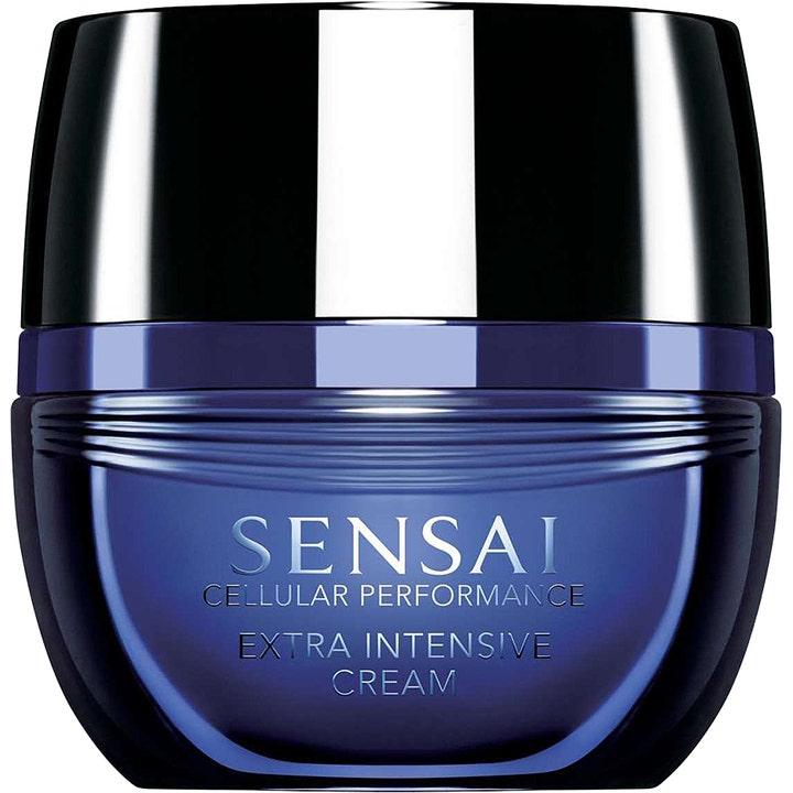 Sensai Cellular Performance Extra Intensive Cream 40ml cellenergiserande ansiktskräm i en elegant mörkblå burk med svart lock.