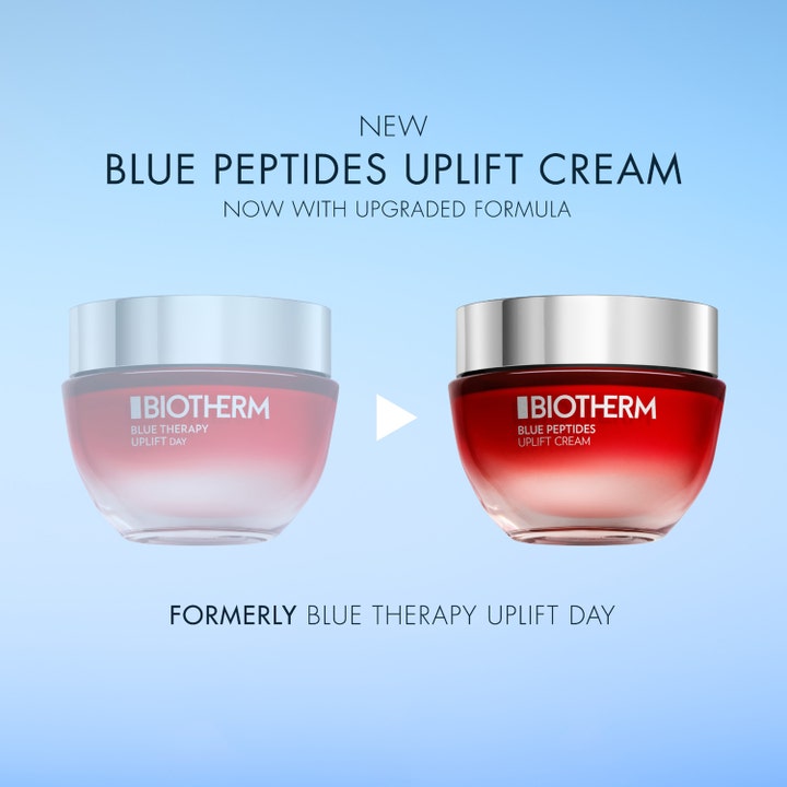 Biotherm Blue Peptides Uplift Cream 50 ml ansiktskräm för konturförbättring i ny röd glasburk med blå peptider