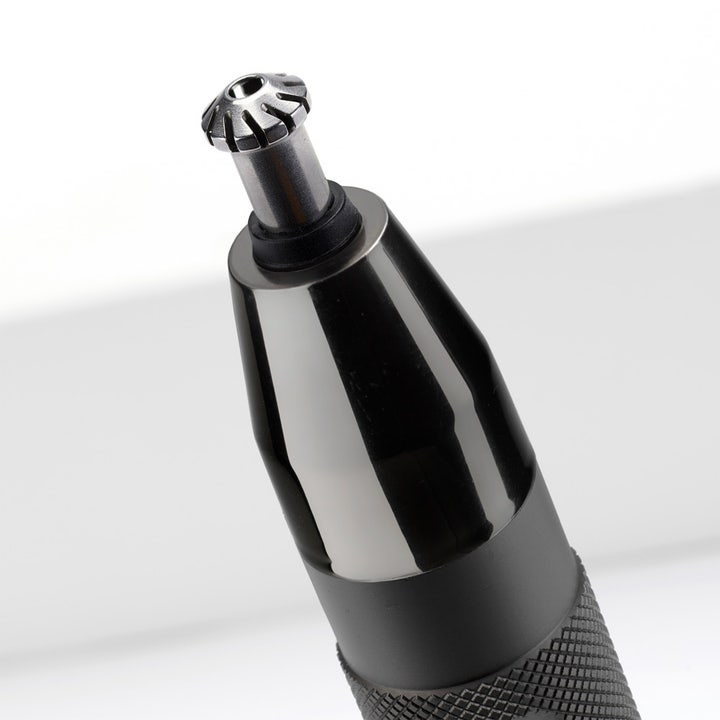BaByliss Super X-Metal Precision Black 1 st skäggtrimmer med runt trimmerhuvud i glänsande mörk krom