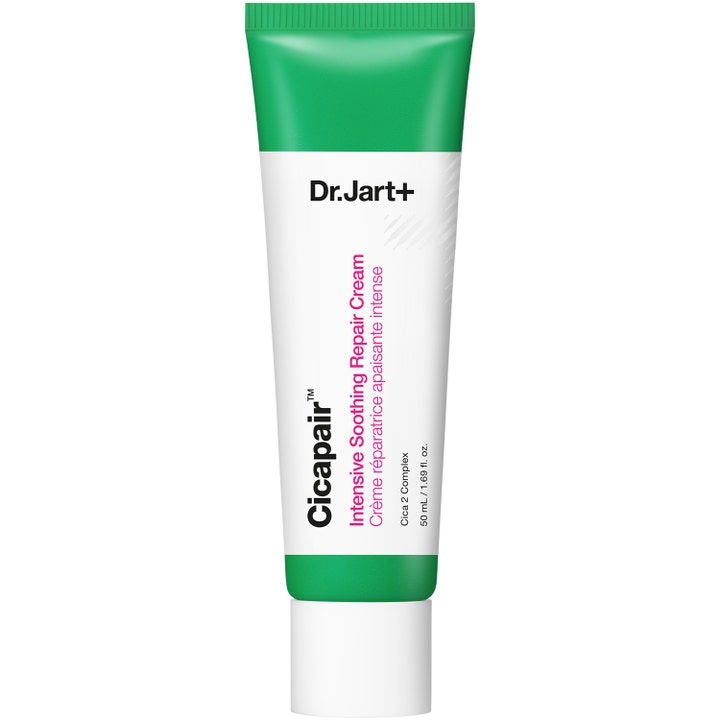 Dr. Jart+ Cicapair Intensive Soothing Repair Cream 50 ml i vit och grön tub som ger vård för känslig hy.
