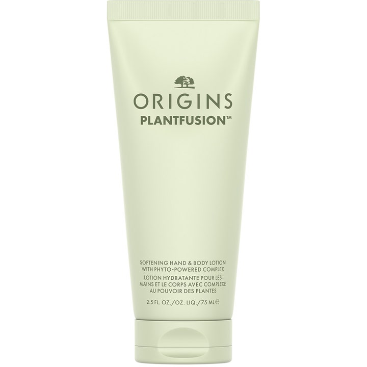 Origins Plantfusion Softening Hand & Body Lotion 75 ml botanisk kroppslotion för torr hud i ljusgrön plasttub