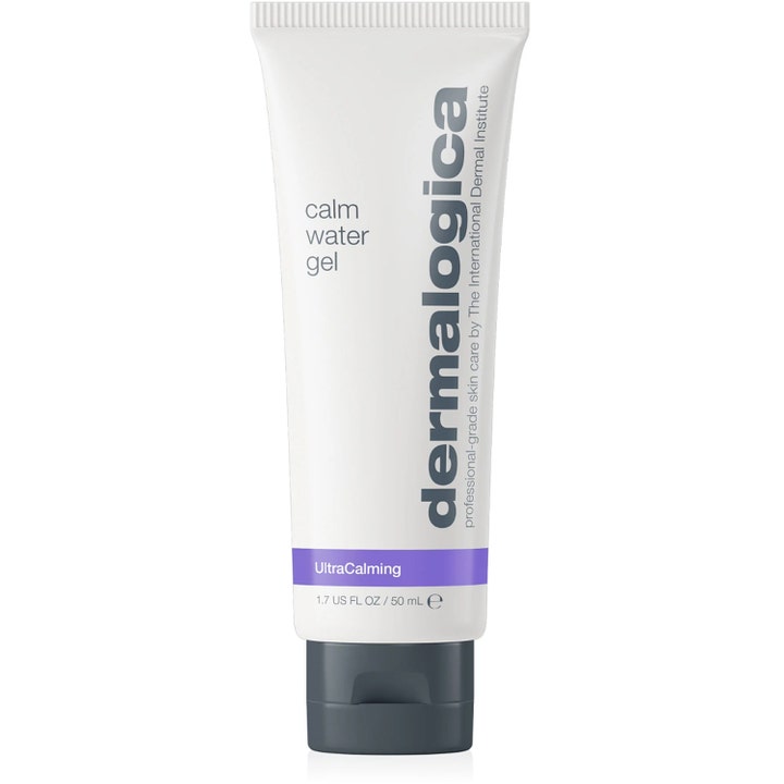 Dermalogica Calm Water Gel 50 ml lugnande gel för irriterad hud i en vit tub med lila band och grått lock