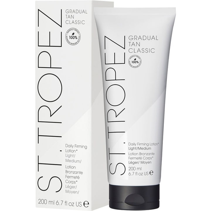 St.Tropez Gradual Tan Body Lotion 200 ml brun utan sol i vit tub och ask som skapar en gradvis solkysst ton.