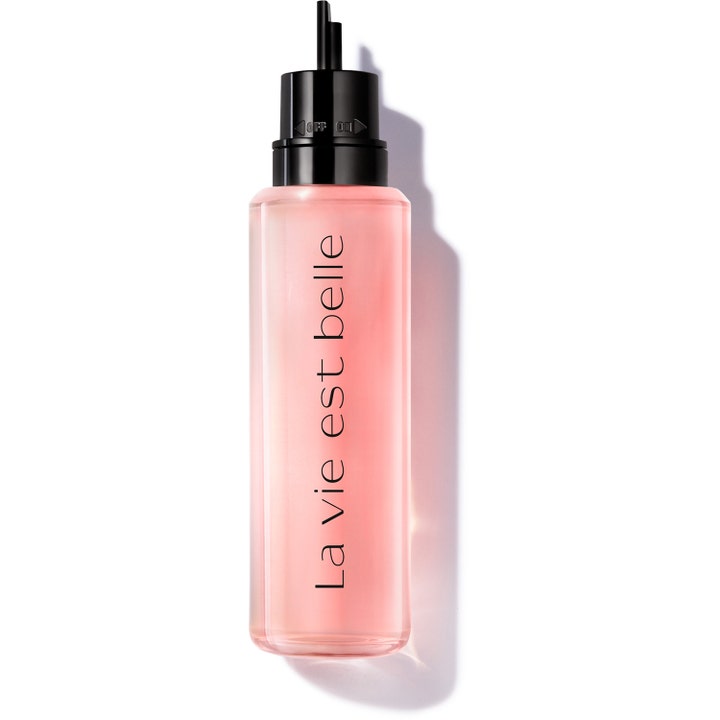 Lancôme La vie est Belle Eau de Parfum Refill 100 ml parfympåfyllning i flaska med rosa vätska och svart munstycke