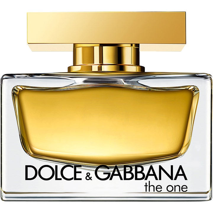Dolce & Gabbana The One 30 ml orientalisk vaniljparfym i en tung glasflaska med bärnstensfärgad vätska och guldlock