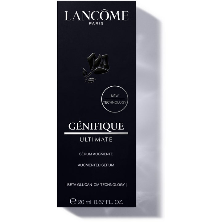 Lancôme Génifique Ultimate Serum 20 ml reparerande ansiktsserum i svart ytterförpackning med texten New Technology