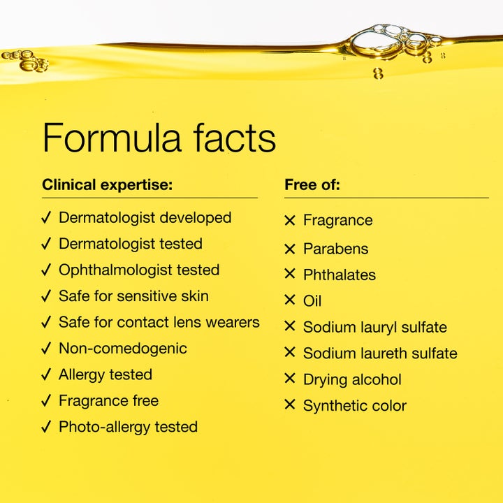 Clinique UV Solutions Hydrating Sunscreen 40 ml återfuktande solskydd med formula facts på gul bakgrund