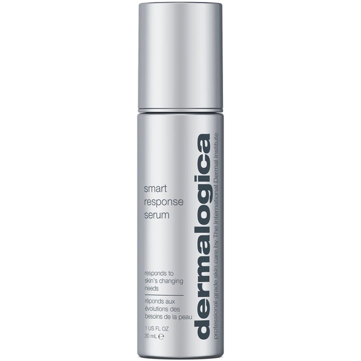 Dermalogica Smart Response Serum 30 ml intelligent serum i en silverfärgad flaska som anpassar sig efter hudens behov