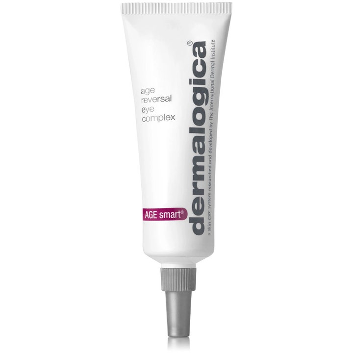 Dermalogica Age Reversal Eye Complex 15 ml anti-age ögonkräm i vit tub med grått lock och lila detalj.