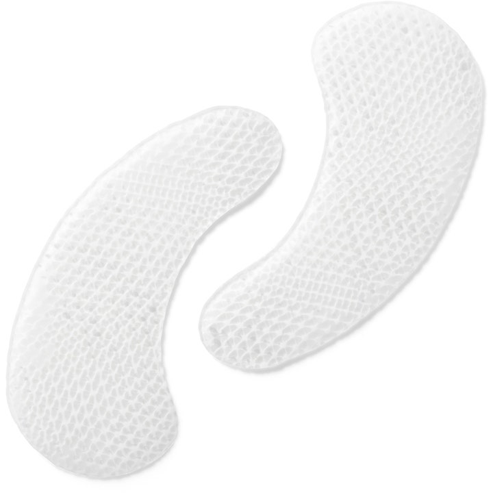 By Terry Hyaluronic Global Eye Patch 1 st anti-age hyaluronsyra ögon med vita nätmönstrade hydrogelmasker.