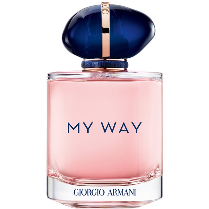 Armani My Way Eau de Parfum 90 ml armani my way designer parfym med rosa vätska och blå stenformad kork