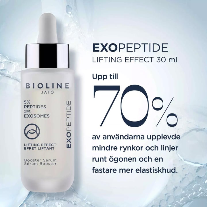 Bioline Jatò Exopeptide Booster Serum 30 ml lyftande serum i frostad flaska som ger fastare hud och mindre rynkor.
