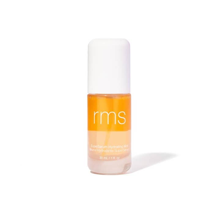 RMS SuperSerum Hydrating Mist 30 ml återfuktande ansiktsmist med tvåfasig orange formula i flaska med vitt lock