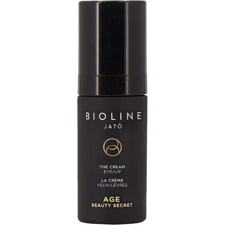 Bioline Jatò Age Beauty Secret The Cream Eye/Lip föryngrande ögon- och läppkräm i en matt svart flaska med guldtext