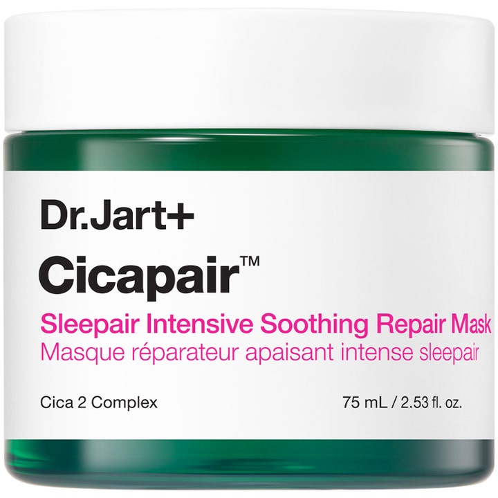 Dr. Jart+ Cicapair Sleepair Intensive Soothing Repair Mask 75 ml centella anti-rodnad nattmask i grön burk med vitt lock