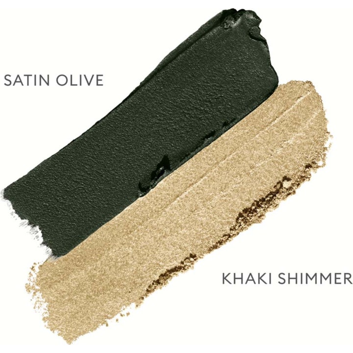 Satin And Shimmer Duet Eyeshadow Satin Olive And Khaki Shimmer