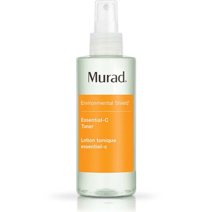 Murad Essential-C Toner 180ml antioxidant toner hudvård i en genomskinlig sprayflaska med pigg orange etikett