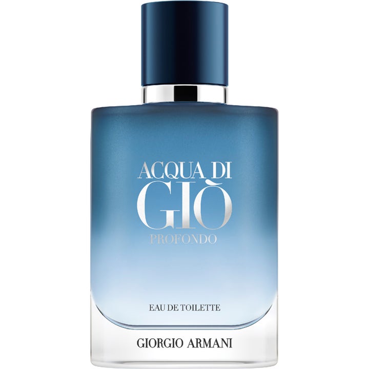 Armani Acqua di Giò Profondo Eau de Toilette 50 ml aromatisk parfym herr i en blåtonad glasflaska med mörkblått lock