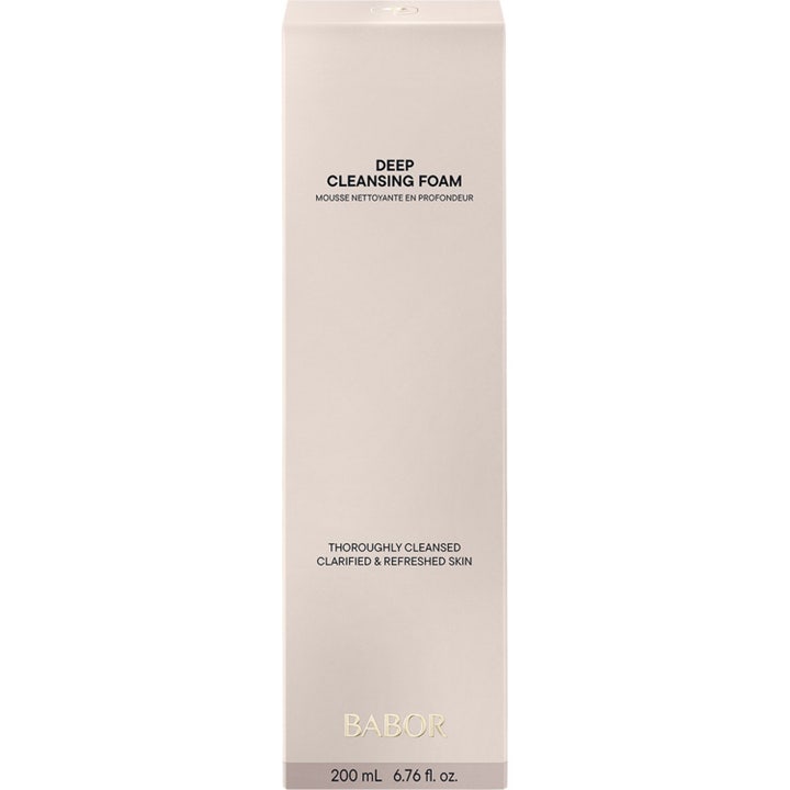 Babor Deep Cleansing Foam 200 ml mild ansiktsrengöring djuprengörande i beige ytterförpackning.