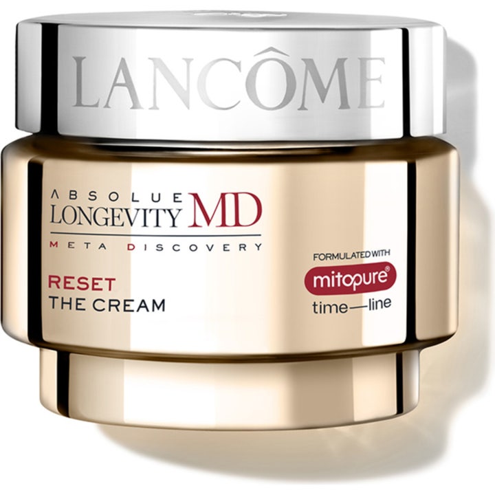 Lancôme Absolue Longevity MD Reset The Cream föryngrande ansiktskräm i en elegant guldglänsande burk med silverlock