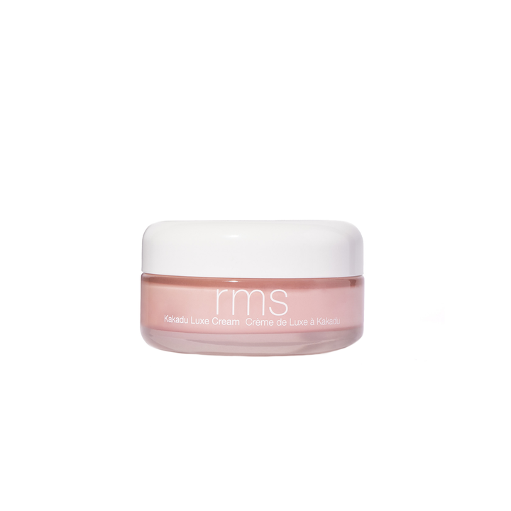 RMS Beauty Kakadu Luxe Cream 50 ml lyx ansiktskräm i frostad glasburk med vitt lock ger intensiv fukt.