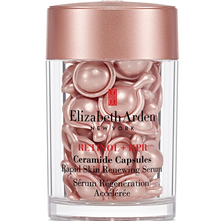 Elizabeth Arden Retinol + HPR Ceramide Capsules ceramide retinol serum för hudföryngring i burk med rosa kapslar