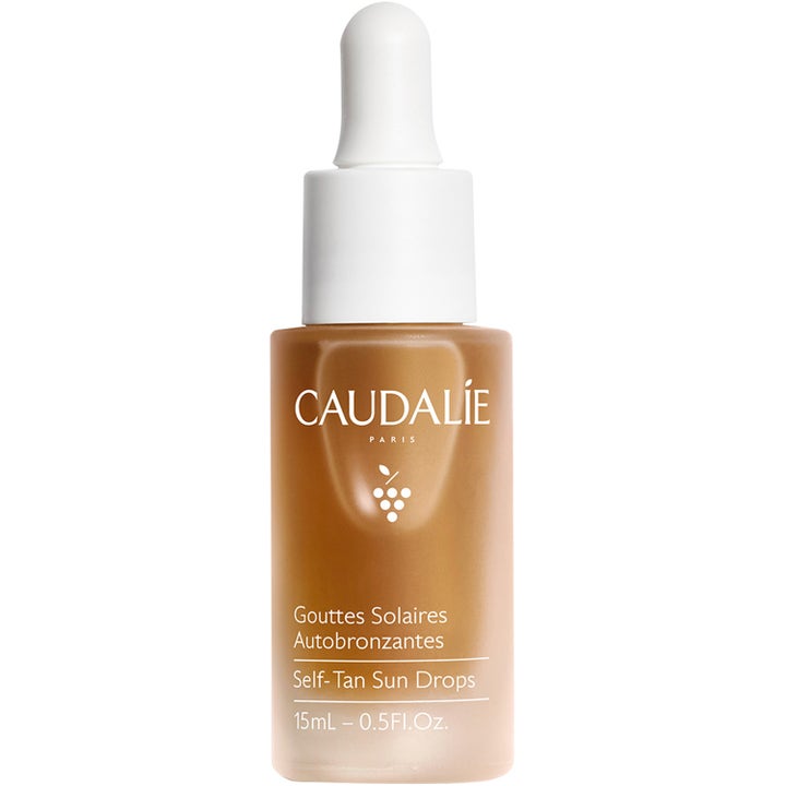 Caudalie Gouttes Solaires Autobronzantes 15ml brun utan sol-droppar ger lyster i glasflaska med vit pipett
