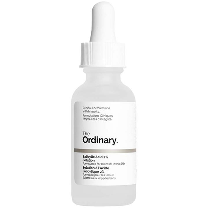 The Ordinary Salicylic Acid 2% Solution 30ml salicylsyra the ordinary mot orenheter i frostad flaska med pipett