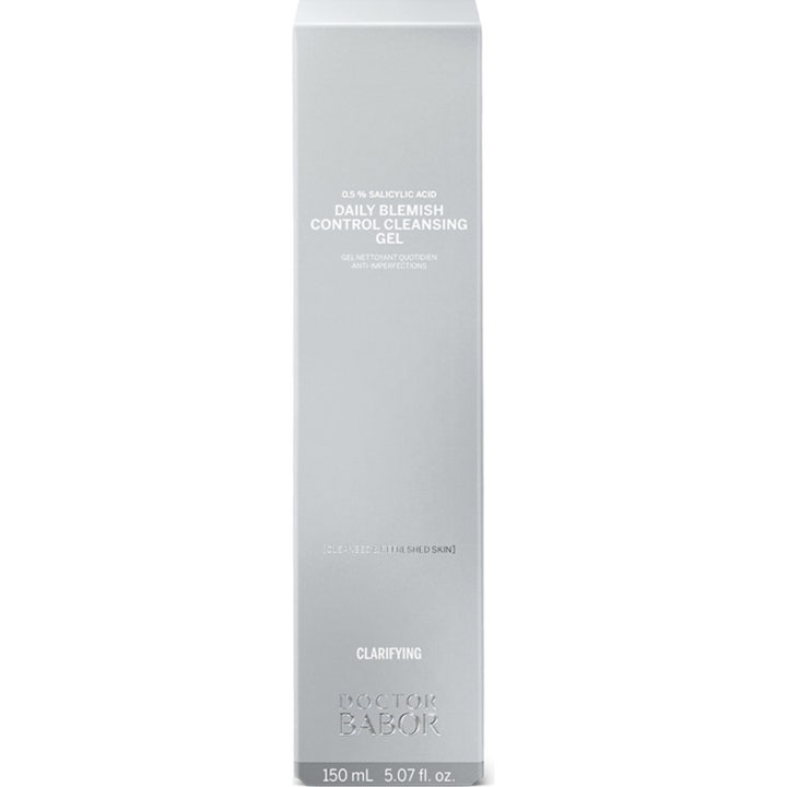 Babor DOC Daily Blemish Control Cleansing Gel 150 ml antibakteriell salicylsyra rengöring i silvergrå ytterförpackning