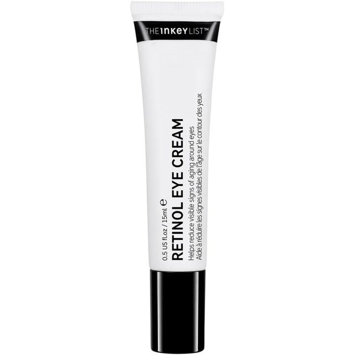 The INKEY List Retinol Eye Cream 15 ml budgetvänlig retinol ögonkräm i minimalistisk vit tub med svart kork