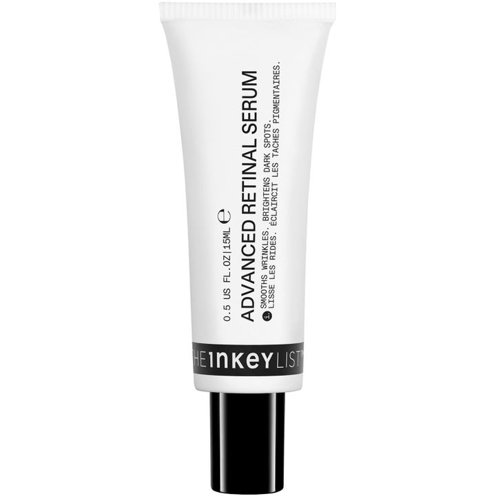 The Inkey List Advanced Retinal Serum 15ml mot rynkor är ett ansiktsserum i vit tub med stilrent svart lock