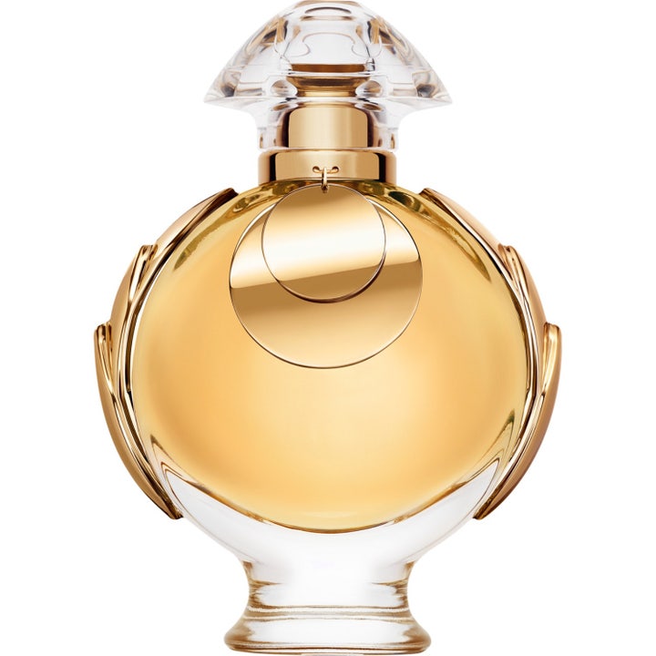 Rabanne Olympéa Elixir Intense 30 ml intensiv Eau de Parfum i rund glasflaska med guldiga detaljer och genomskinligt lock