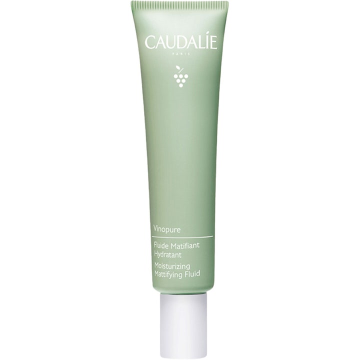 Caudalie Vinopure Moisturizing Mattifying Fluid 40 ml oljereglerande fuktkräm fet hud i ljusgrön tub
