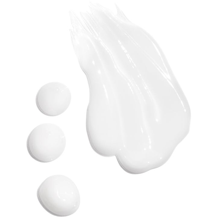 Exuviance Pro-Plump Hydrating Eye Cream 15 g återfuktande ögonkräm med mjuk vit krämtextur i klickar och svep