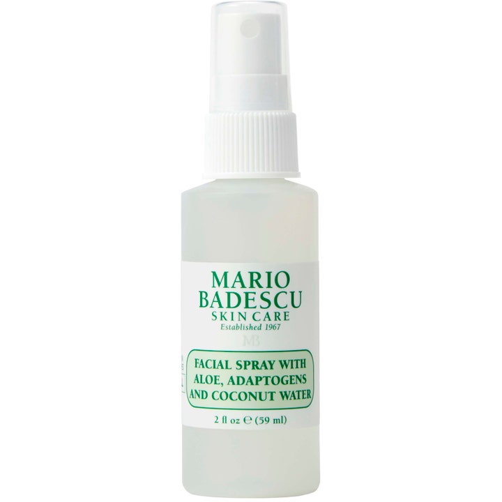 Mario Badescu Facial Spray 59 ml ansiktsspray för känslig hud ger återfuktning med adaptogener i frostad plastflaska