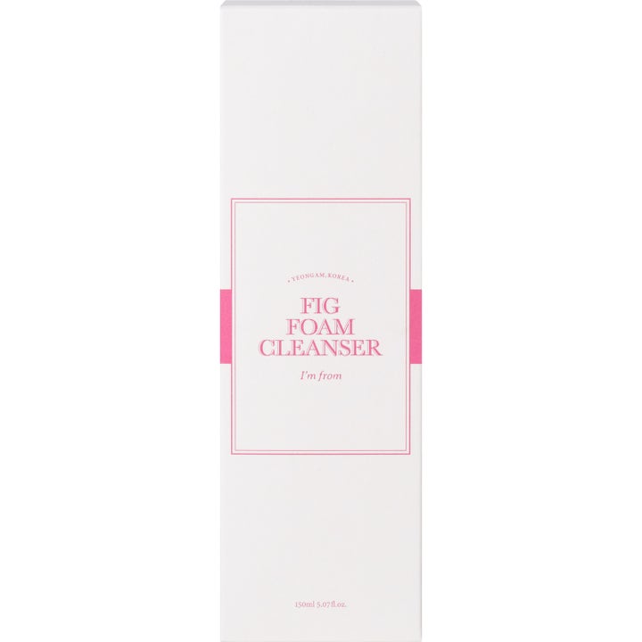 I'm from Fig Foam Cleanser 150 ml ansiktsrengöring i vit ytterförpackning med stilren rosa text och ram.